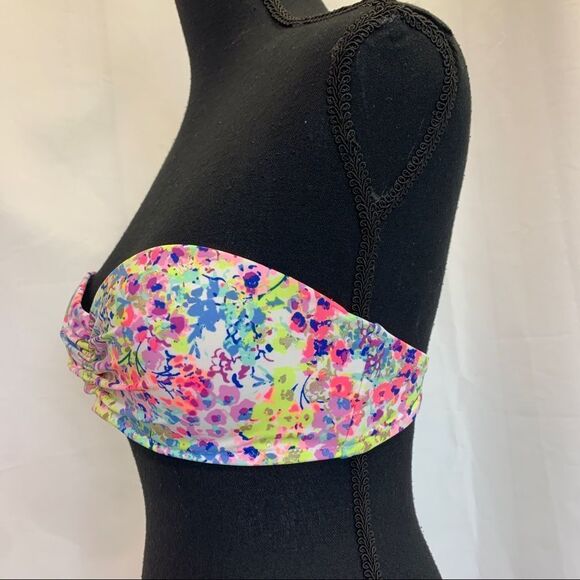 Victoria’s Secret neon multicoloured bandeau bikini top Sz 32D(m/L/8) - Picture 4 of 9